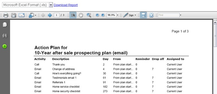 Top Producer 8i - Print Plan Screen