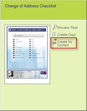 Create Flyer for Contact