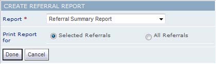 Create Referral Summary Report