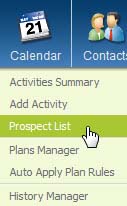 Prospect List Menu Item