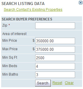 Search Listing Data