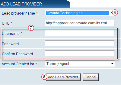 Add Lead Provider: Cevado Technologies