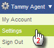 Settings - Account Menu