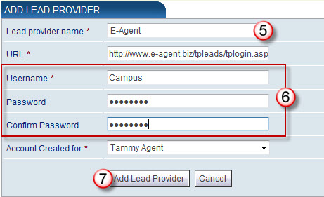 Adding a Lead Provider