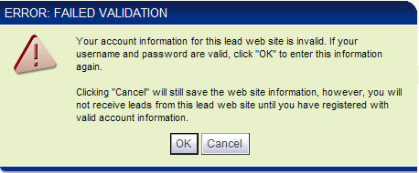 Lead Provider Setup Error: Validation Failure