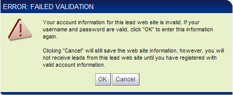 Lead Provider Setup Error: Failed Validation