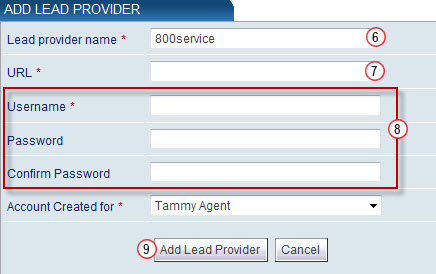 Add Lead Provider: Information Now 800service