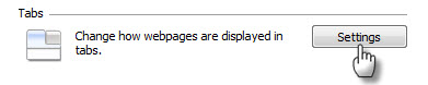 Configuring Internet Explorer Tabbed Browsing