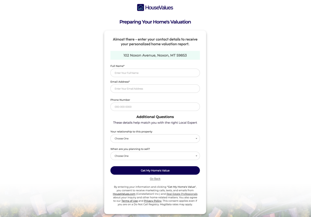 HouseValues-Form-Page